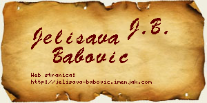 Jelisava Babović vizit kartica